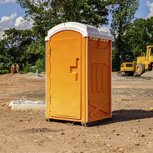 how often are the portable restrooms cleaned and serviced during a rental period in Taylor County WV